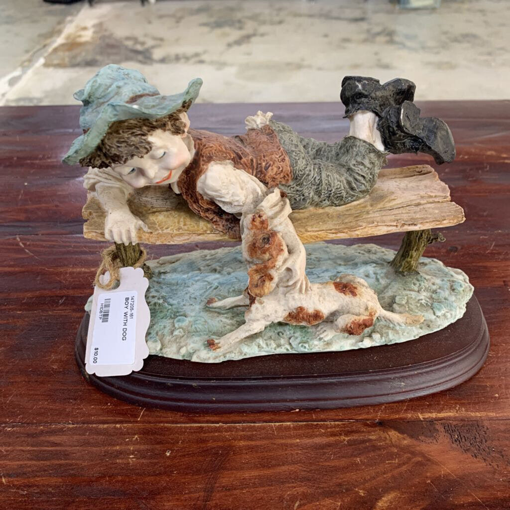 BOY WITH DOG-Thriftique Marketplace