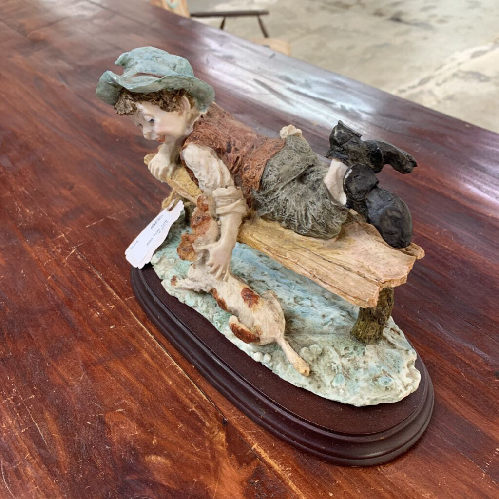 BOY WITH DOG-Thriftique Marketplace