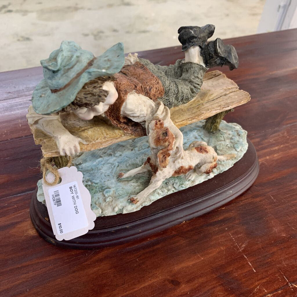 BOY WITH DOG-Thriftique Marketplace