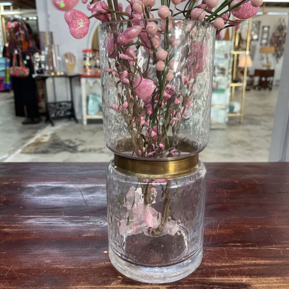 VASE WITH GOLD TRIM