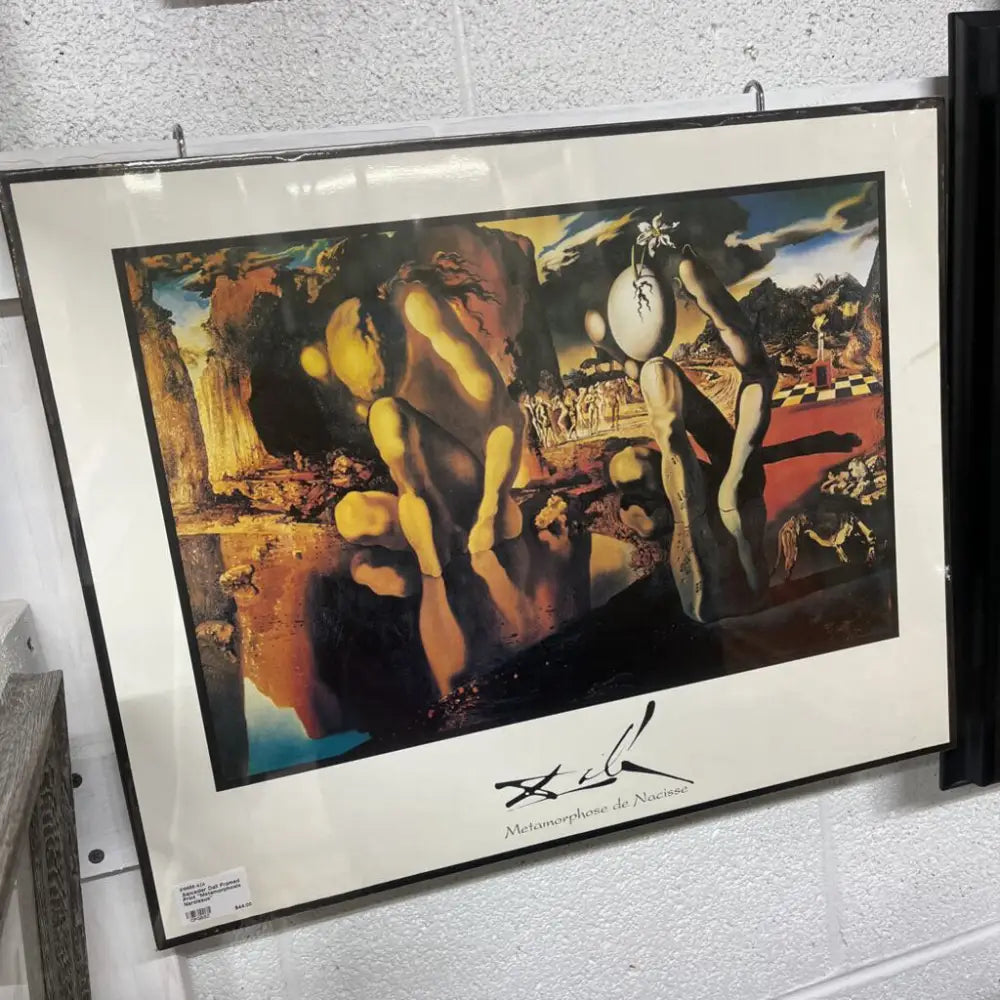 SALVADOR DALI FRAMED PRINT "METAMORPHOSIS NARCISSUS"