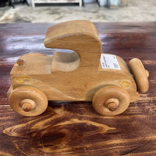 WOOD CARVED MODEL T CAR