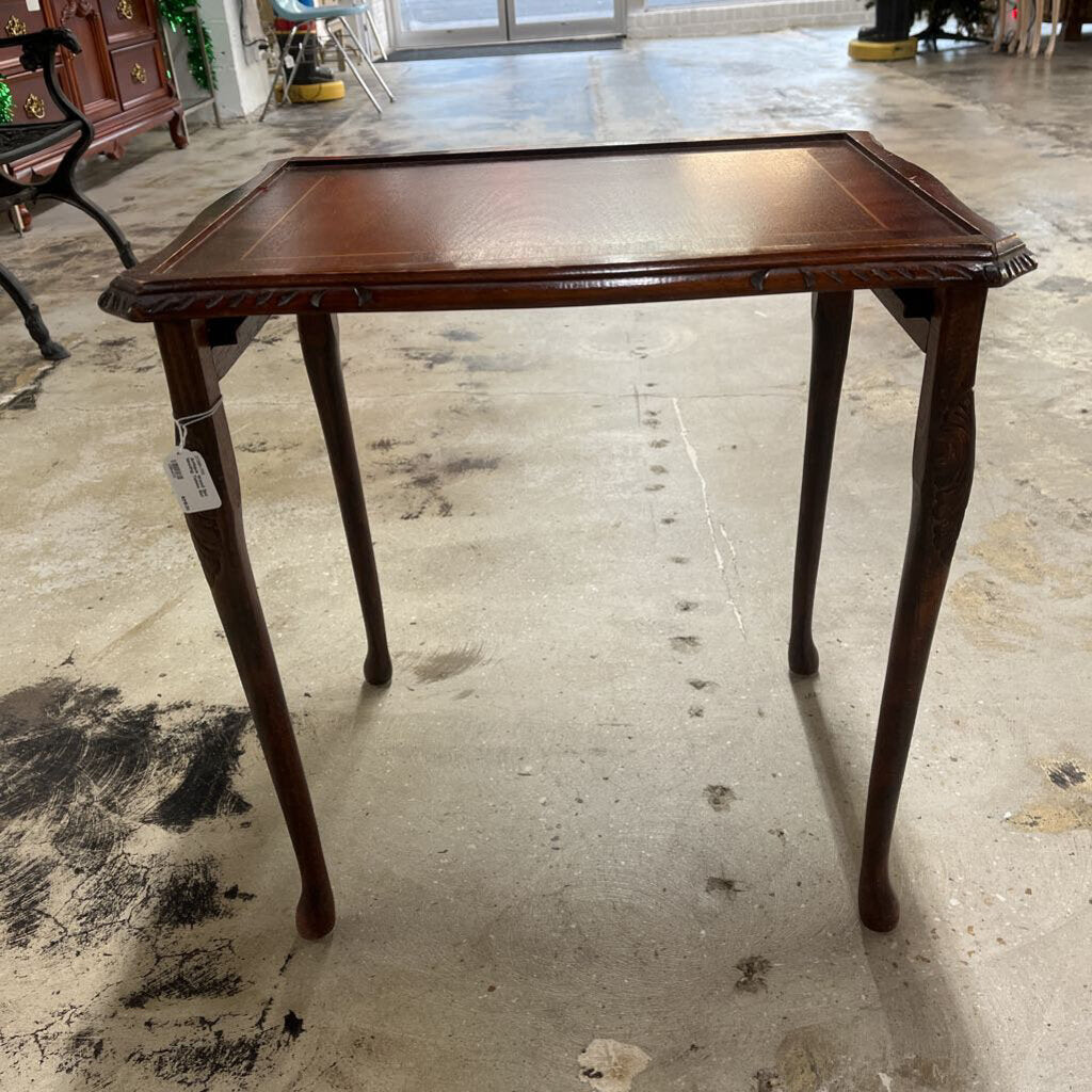 ANTIQUE WOOD 3PC NESTING TABLES SET - PLEASE READ DESCRIPTION