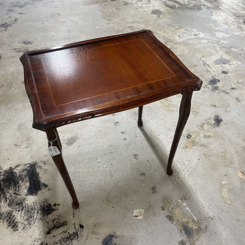 ANTIQUE WOOD 3PC NESTING TABLES SET - PLEASE READ DESCRIPTION