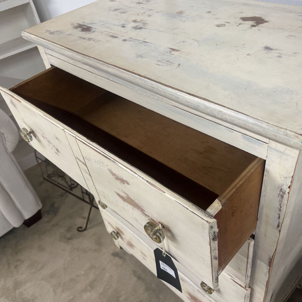 Thriftique Marketplace-DISTRESSED 4 DRAWER DRESSER