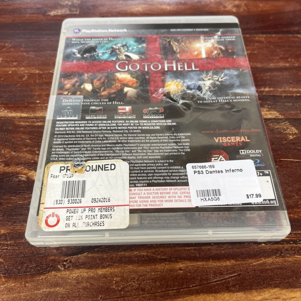 PS3 DANTES INFERNO