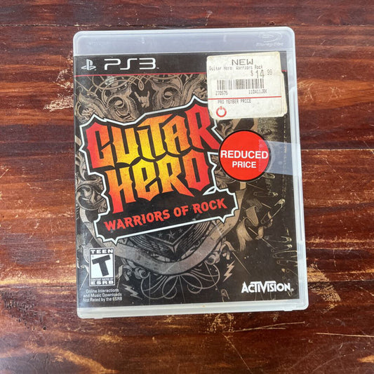 PS3 Guitar Hero Warriors or Rock