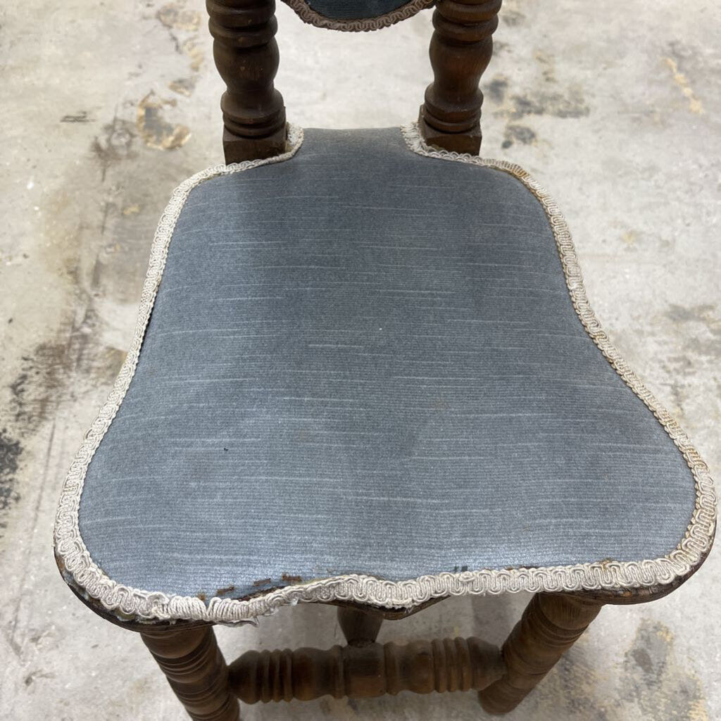 Old Blue Valet/Prayer Chair (AS IS)