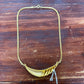 Vintage Black Enamel Bib Necklace