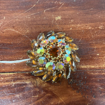 Vintage Amber Scatter Pin Juliana