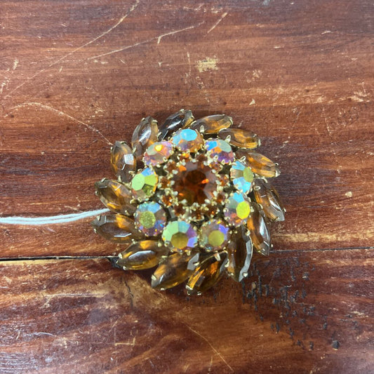 Vintage Amber Scatter Pin Juliana