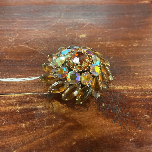 Vintage Amber Scatter Pin Juliana