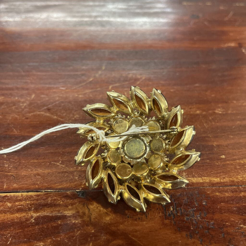 Vintage Amber Scatter Pin Juliana
