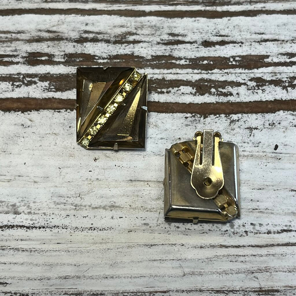 VINTAGE TOPEZ CLIP EARRINGS
