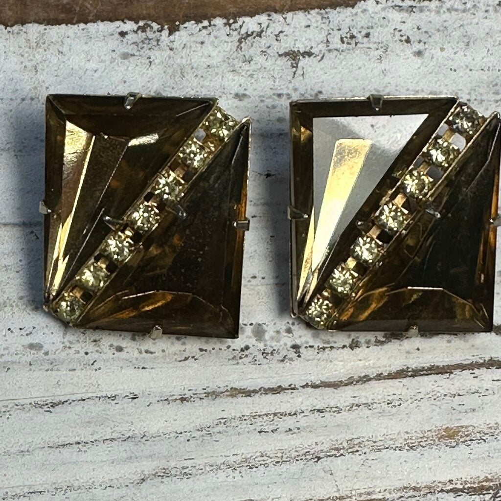 VINTAGE TOPEZ CLIP EARRINGS