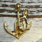 Vintage Anchor Sailor Boy Brooch MJent