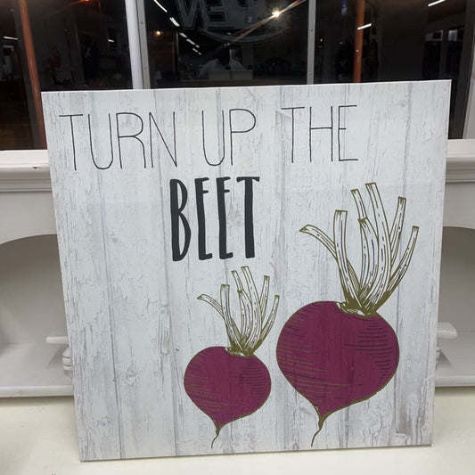 TURN UP THE BEET 24X24 CANVAS