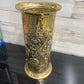 VINTAGE HAMMERED EMBOSSED BRASS UMBRELLA HOLDER