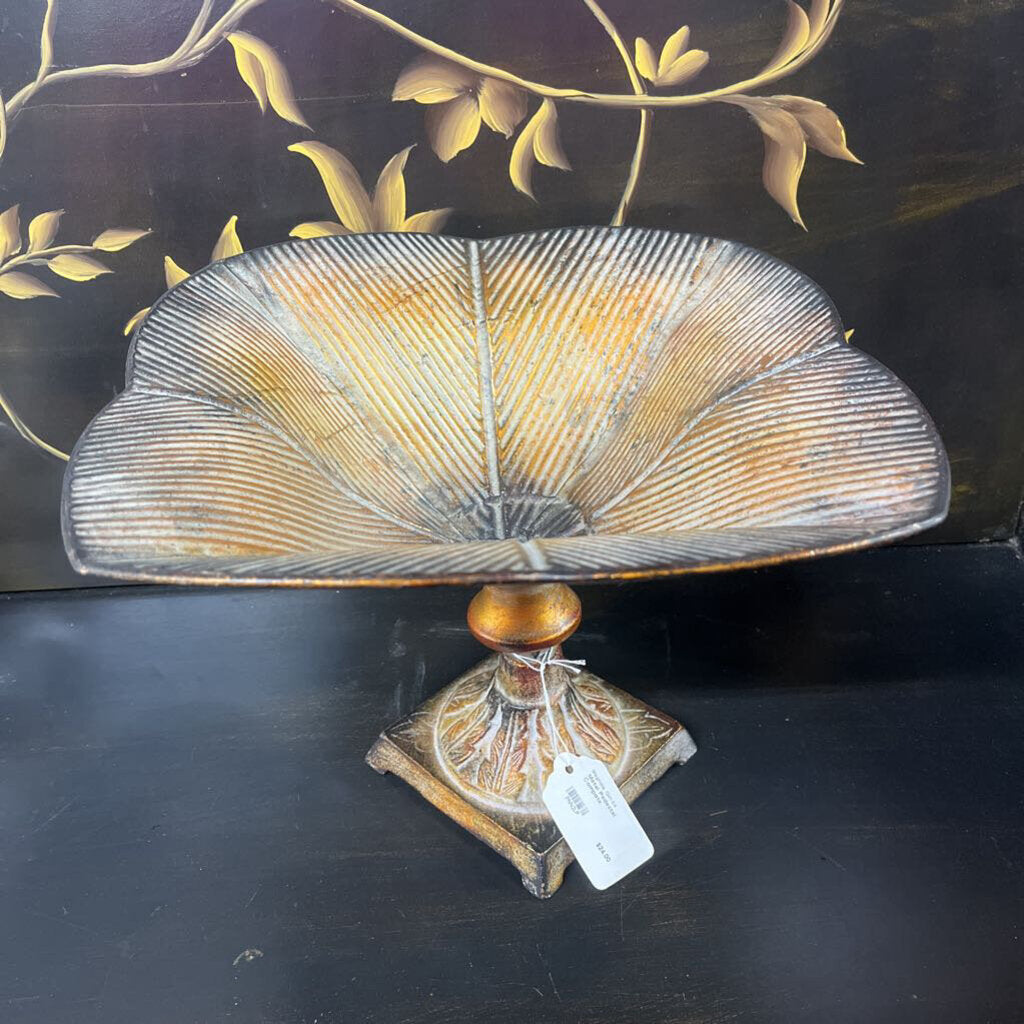 Metal Pedestal Compote