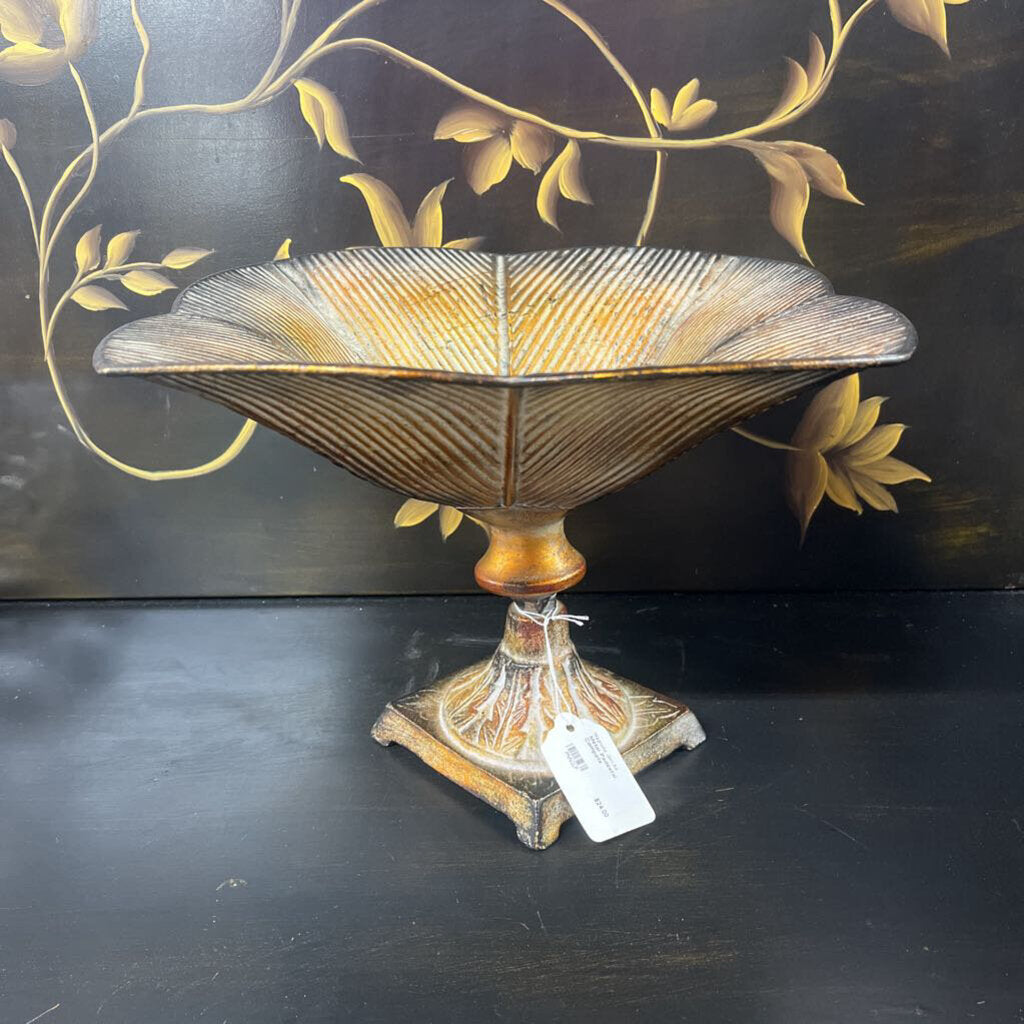 Metal Pedestal Compote
