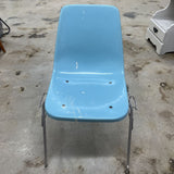 Vintage MCM Blue Fiberglass Chair (AS IS)
