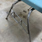 VINTAGE MCM BLUE FIBERGLASS CHAIR (AS IS)