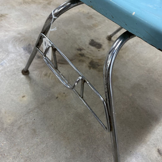 Vintage MCM Blue Fiberglass Chair (AS IS)