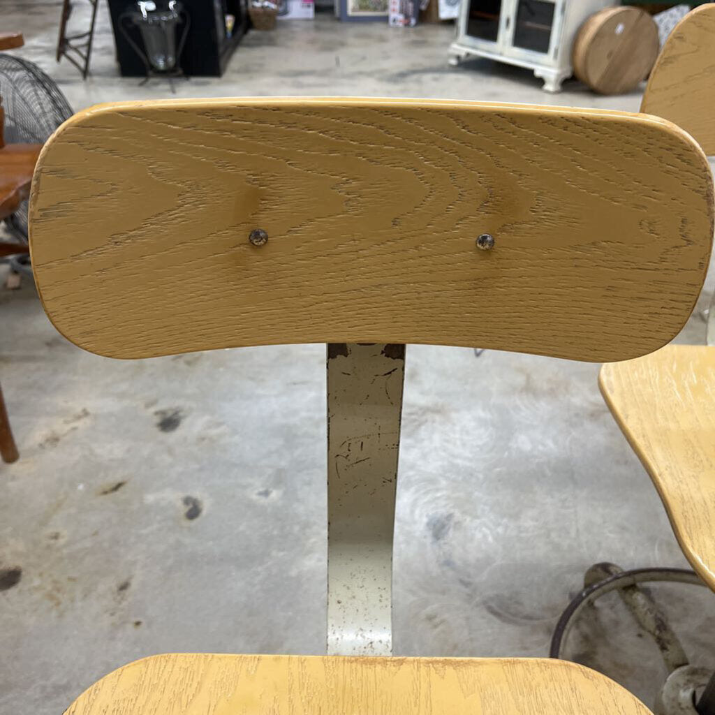 Rustic Pair Industrial Agusto Drafting Stools
