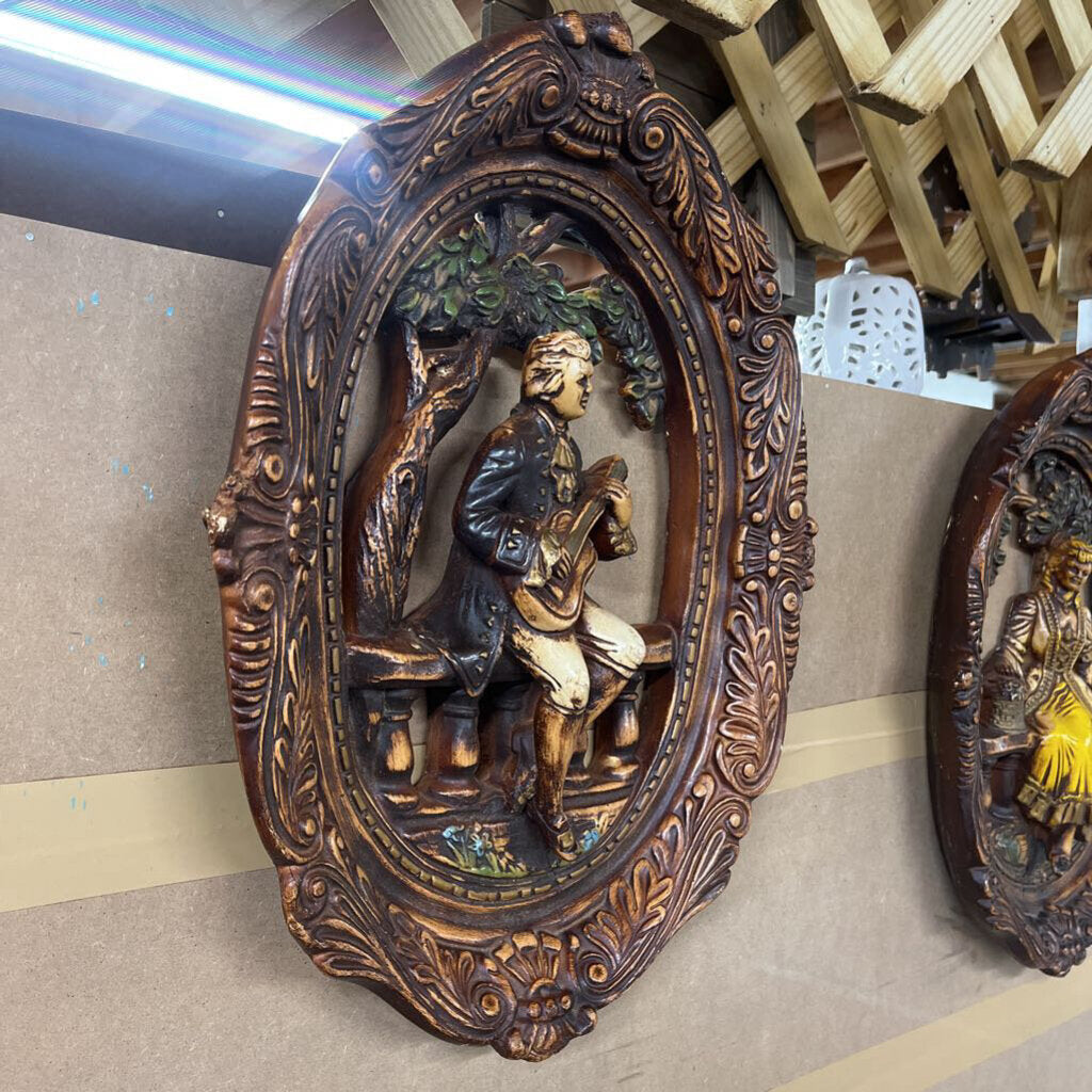 PAIR OF VICTORIAN WALL PLAQUES