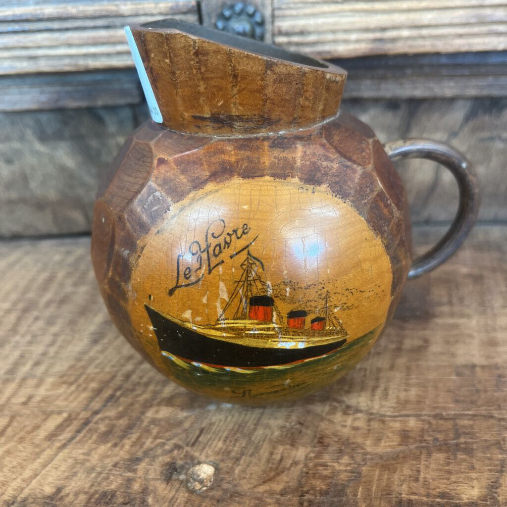 WOODEN SOUVENIR PITCHER