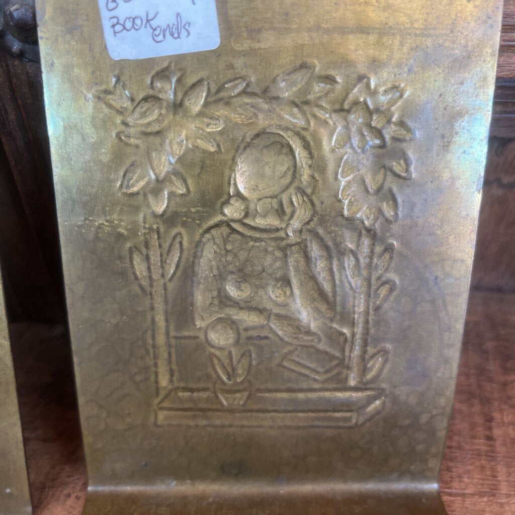 BRASS BOOK ENDS-Thriftique Marketplace