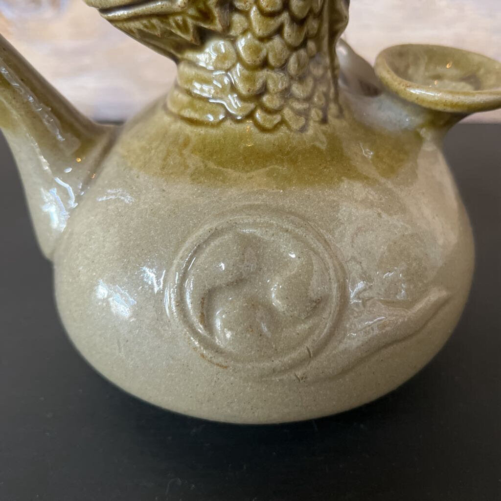 OLD DRAGON POTTERY SAKE' BOTTLE