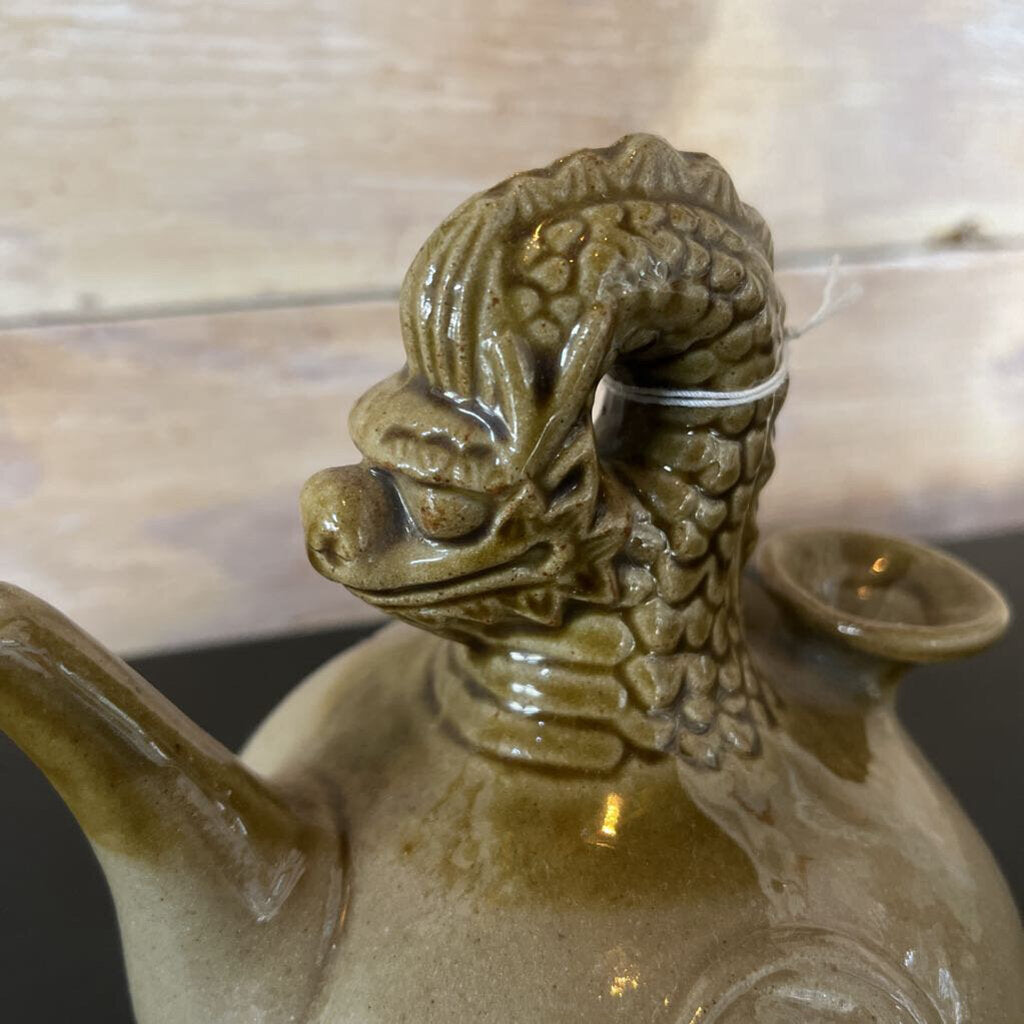 OLD DRAGON POTTERY SAKE' BOTTLE