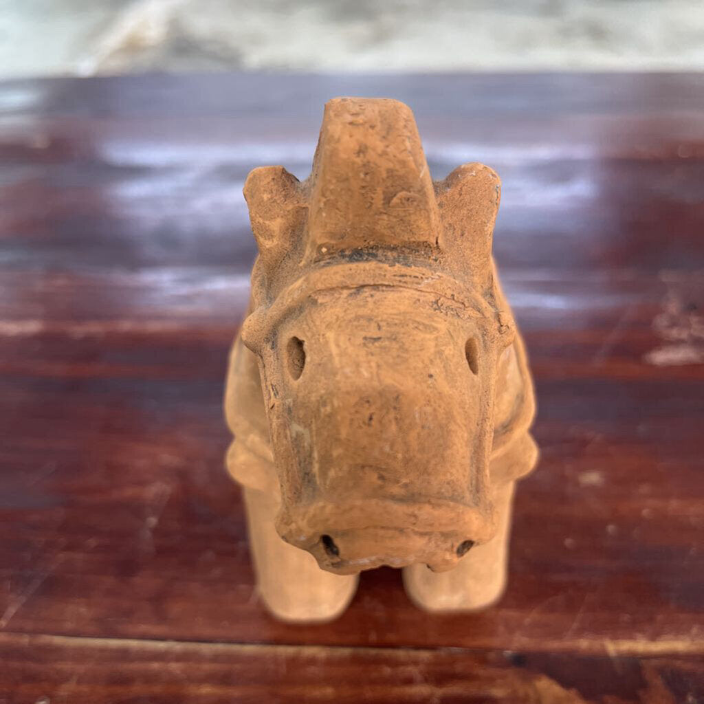 Vtg Japanese Pottery Horse Haniwa Signed