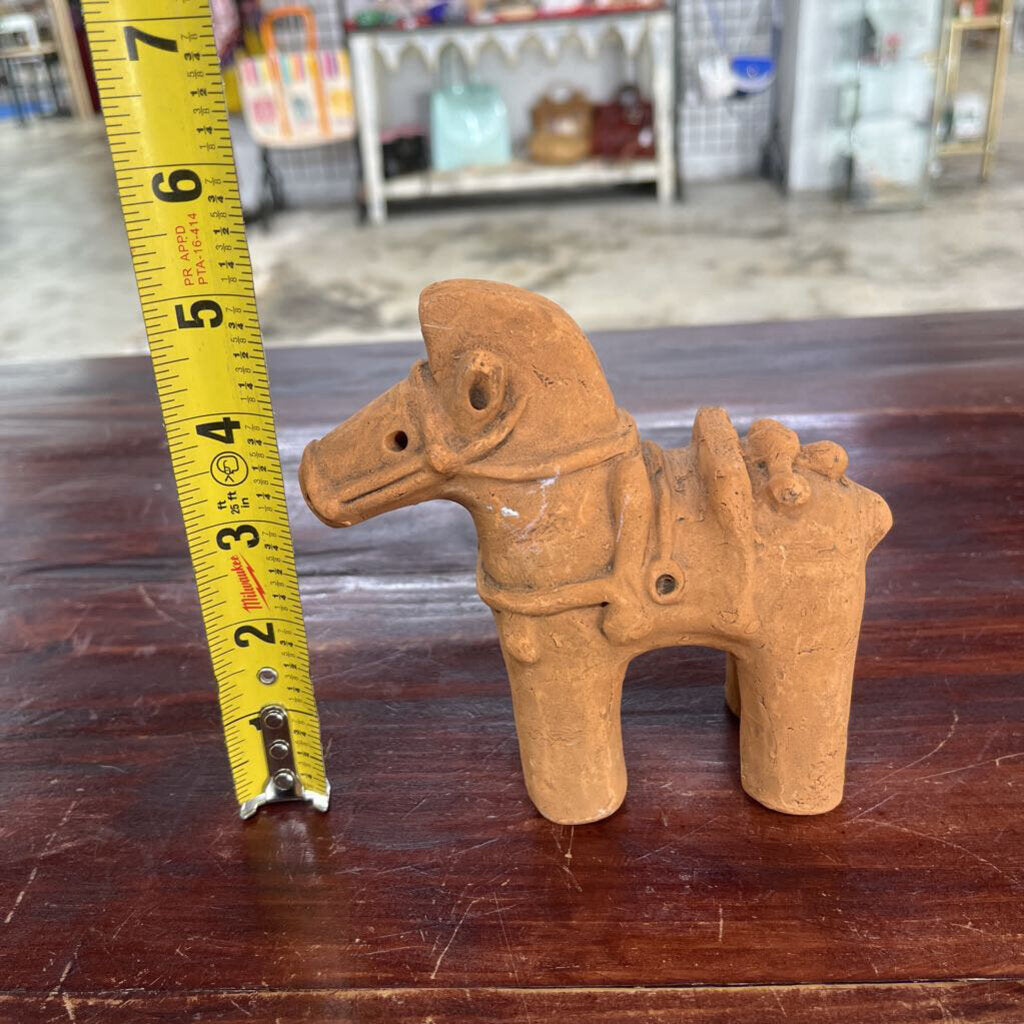 Vtg Japanese Pottery Horse Haniwa Signed