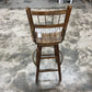 Old Dorylyn MCM Wood Swivel Stool