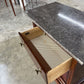 BASSET STONE TOP SIDE TABLE/NIGHTSTAND