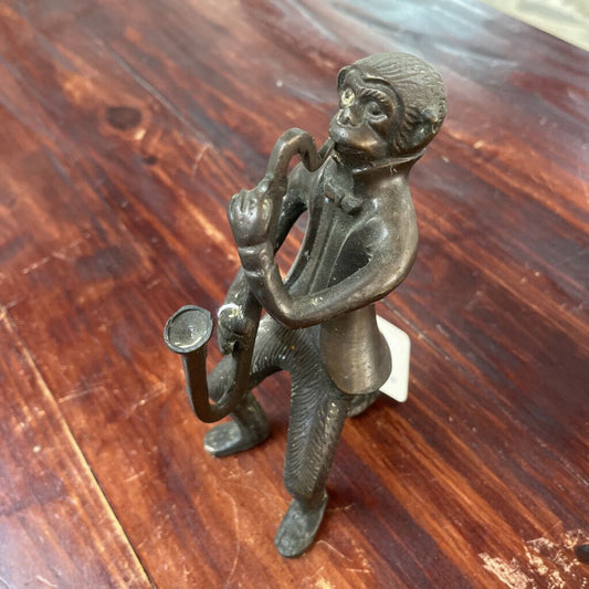 BRONZE MONKEY MUSICIAN