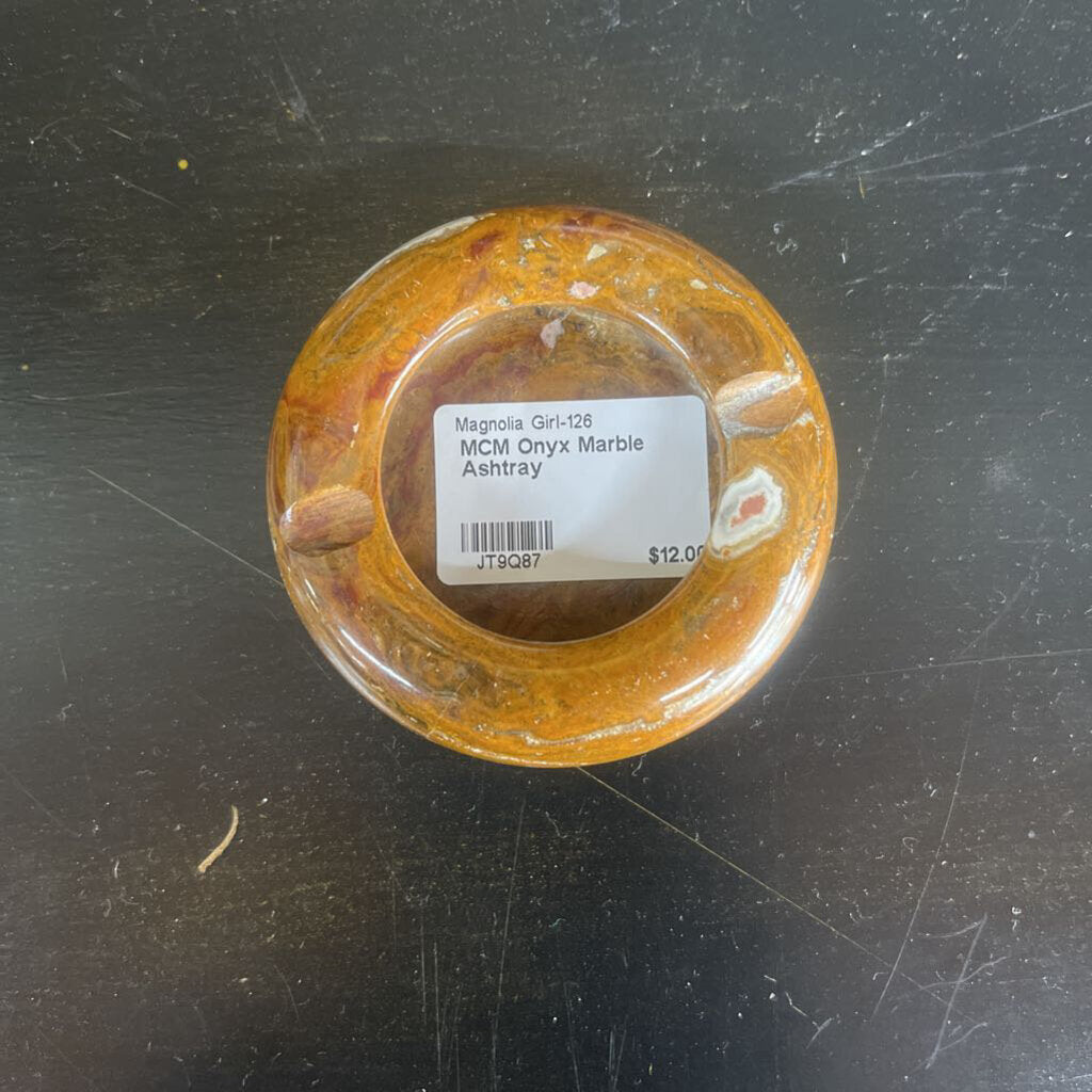 MCM ONYX MARBLE ASHTRAY