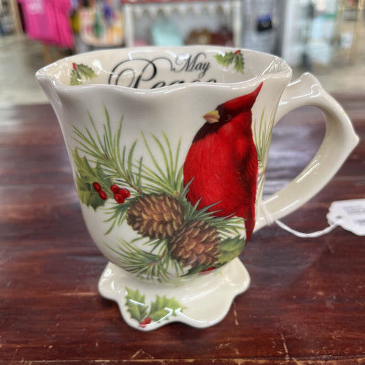 CRACKER BARREL CARDINAL CHRISTMAS MUG