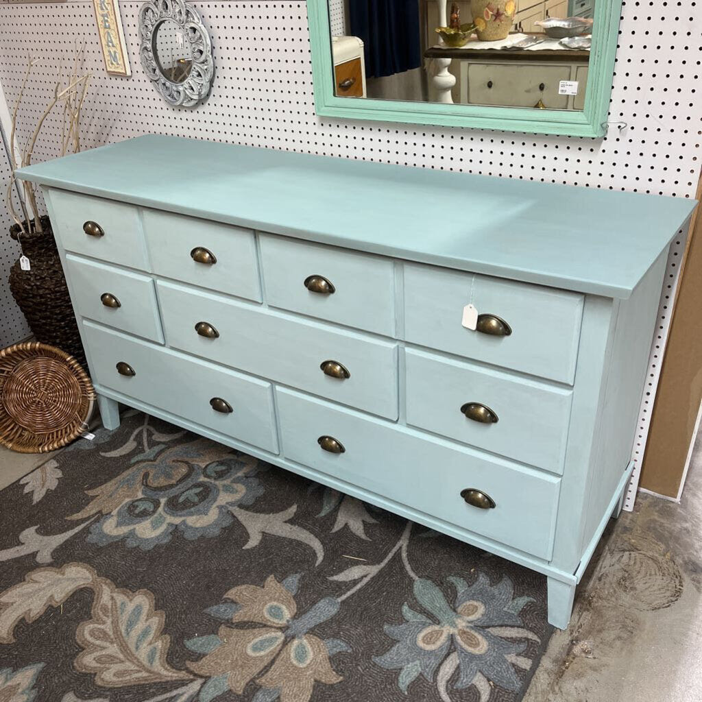 7 DRAWER SERENITY BLUE DRESSER-Thriftique Marketplace