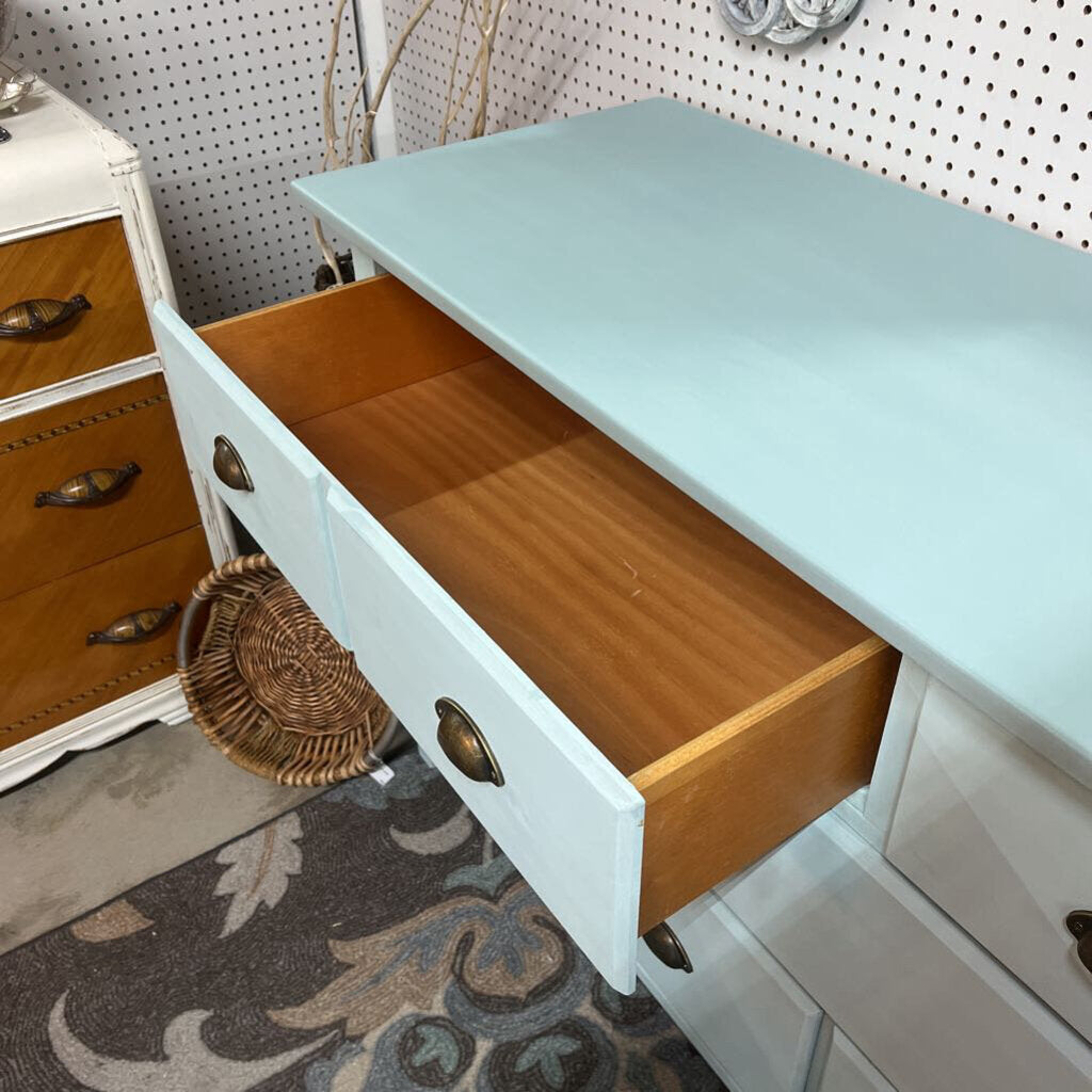 7 DRAWER SERENITY BLUE DRESSER-Thriftique Marketplace