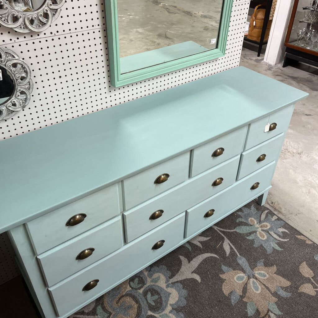 7 DRAWER SERENITY BLUE DRESSER-Thriftique Marketplace