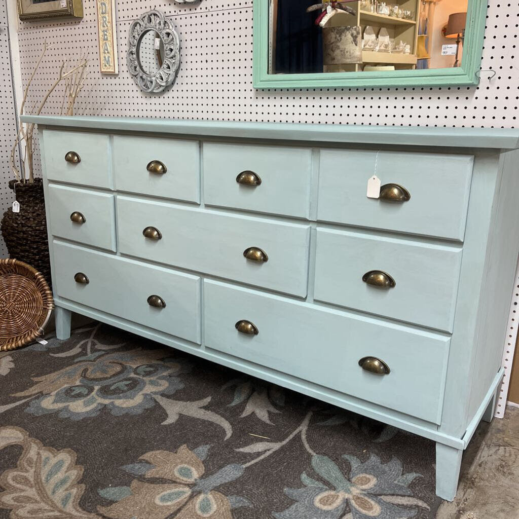 7 DRAWER SERENITY BLUE DRESSER-Thriftique Marketplace