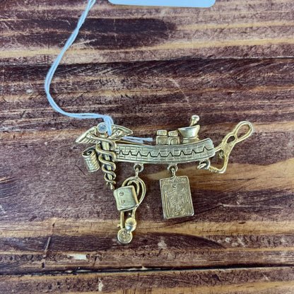 Vtg Danecraft Medical Brooch