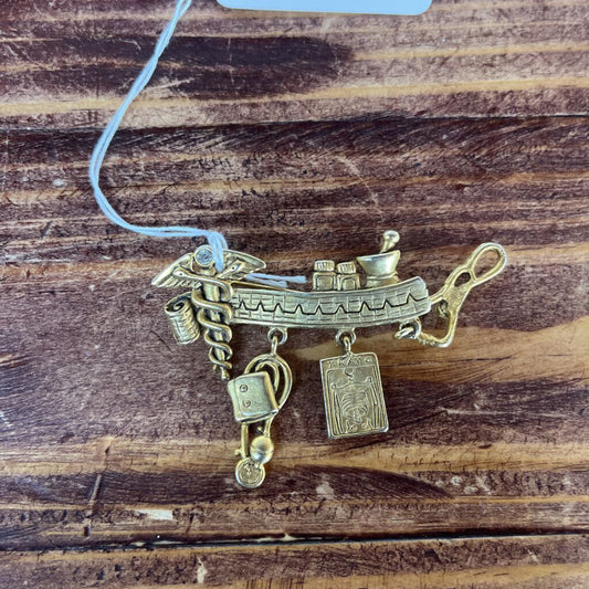Vtg Danecraft Medical Brooch