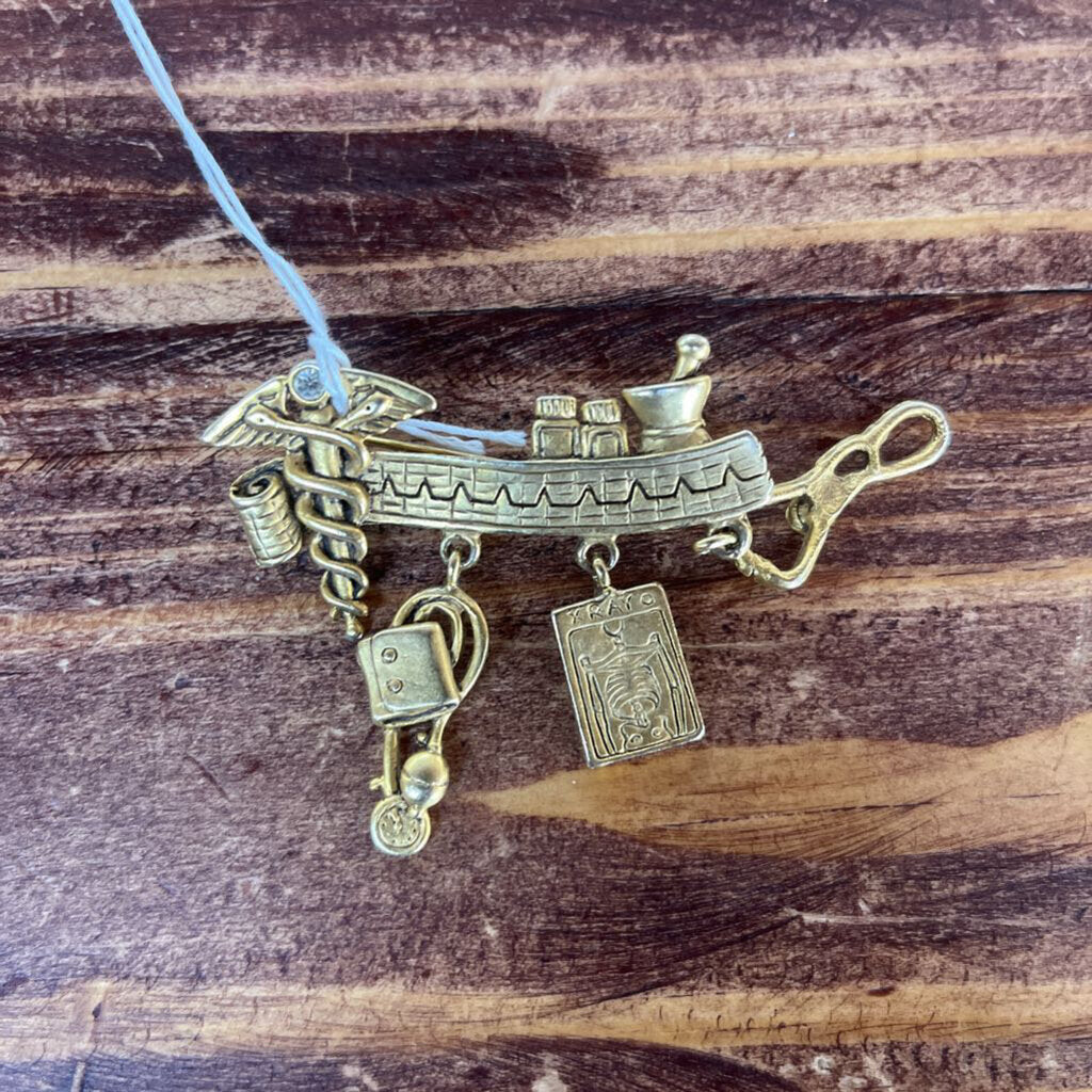 Vtg Danecraft Medical Brooch