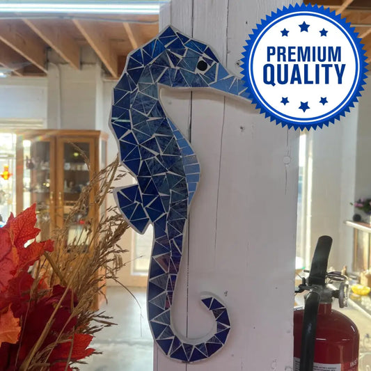 BLUE SCALED SEAHORSE WALL DECOR - $23 EACH