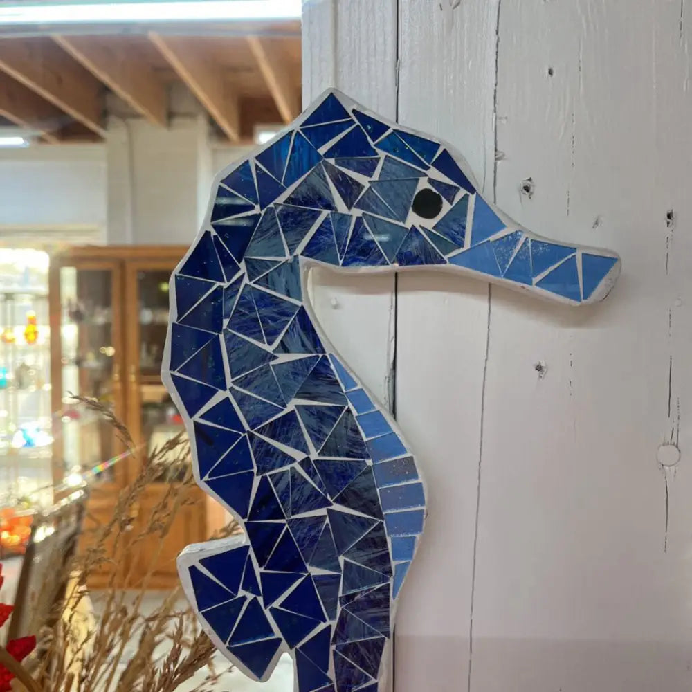 BLUE SCALED SEAHORSE WALL DECOR - $23 EACH