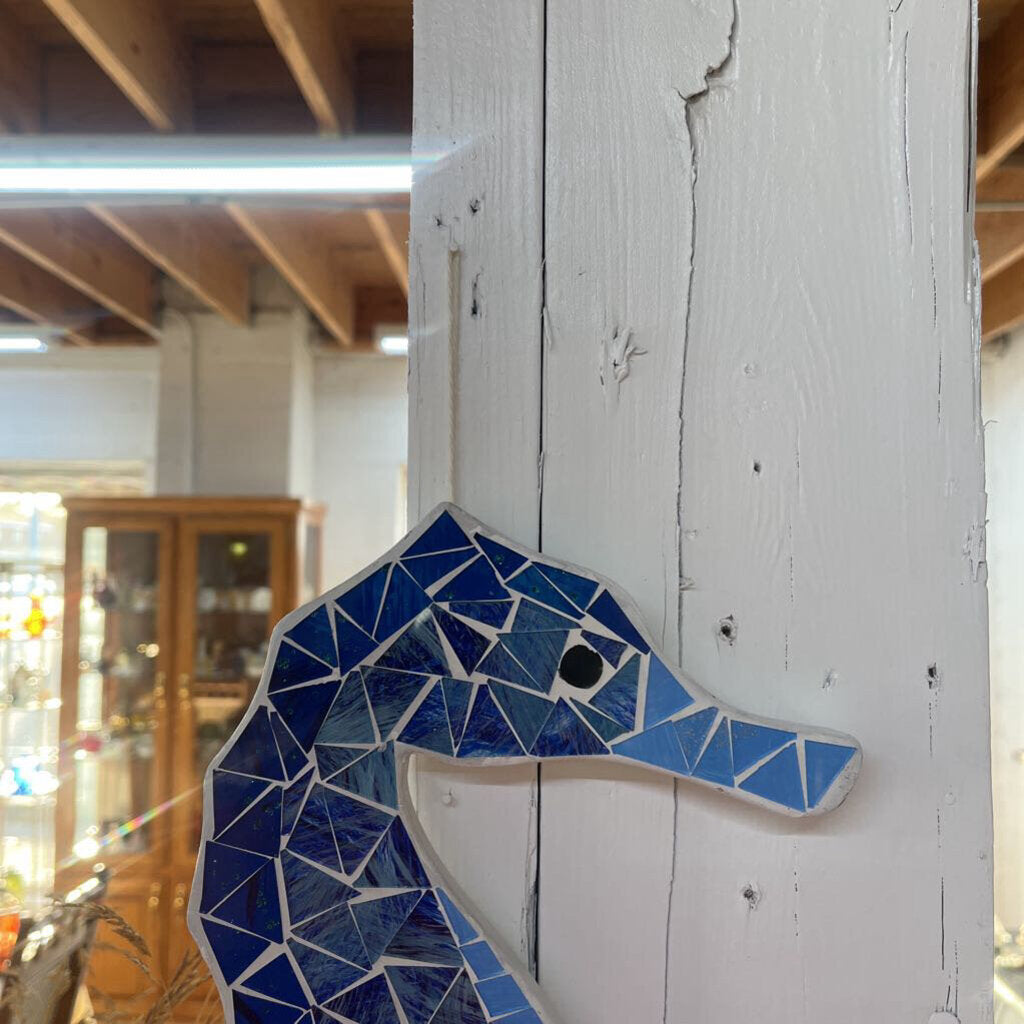 BLUE SCALED SEAHORSE WALL DECOR - $23 EACH